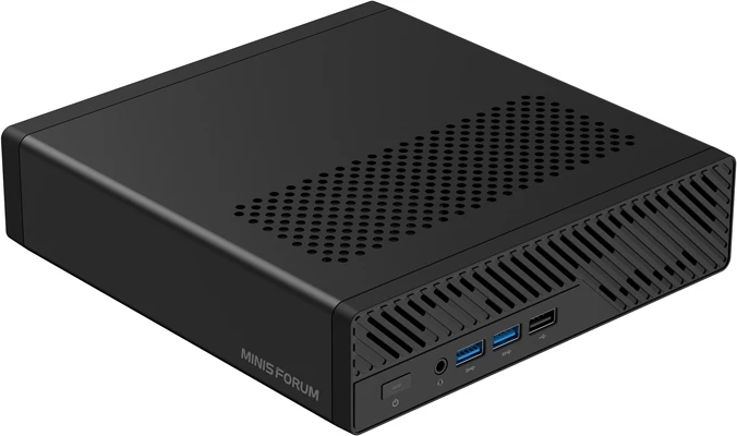 Kasë Mini PC Minis Forum MS-A2-9955, AMD Ryzen 9 9955HX, barebone, e zezë