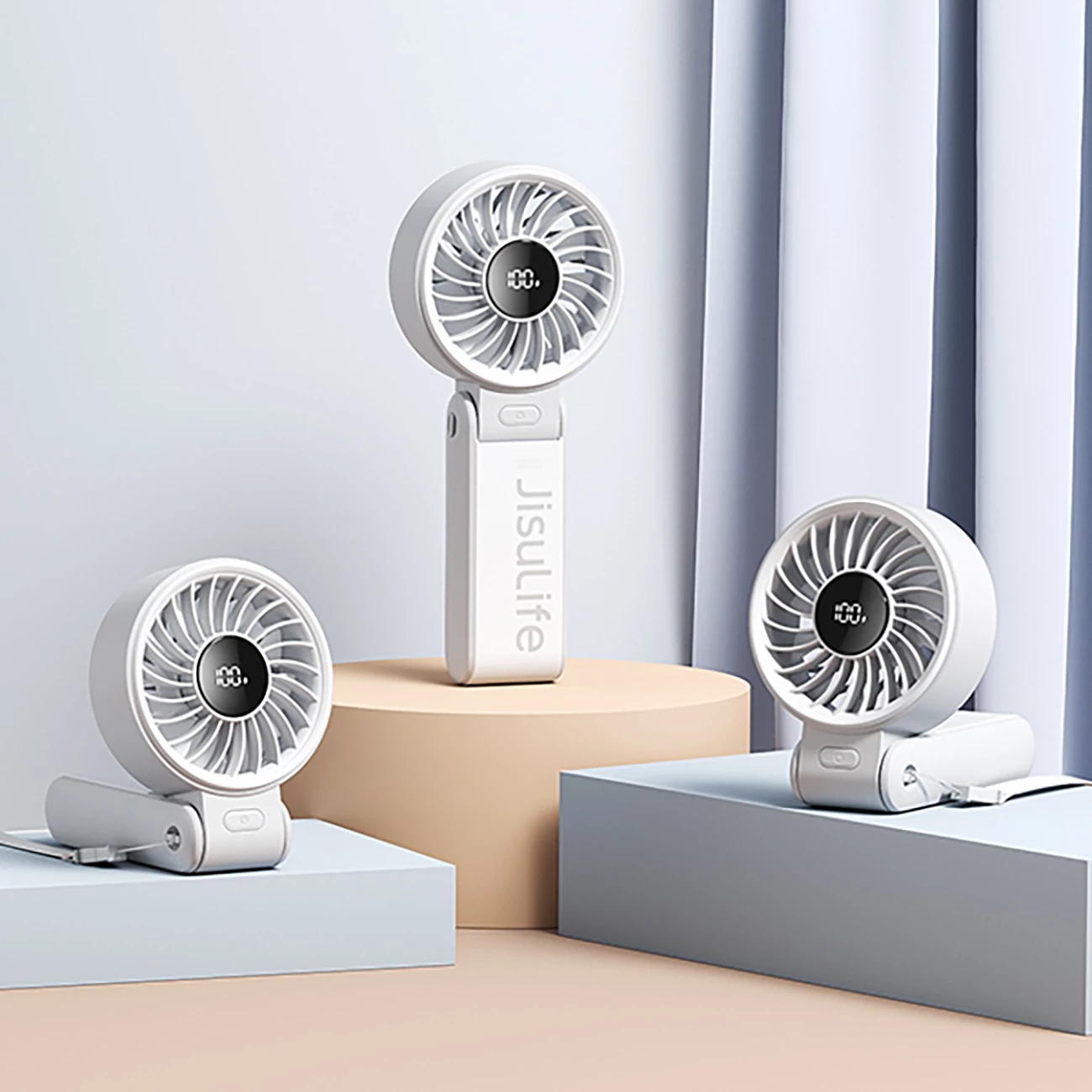Ventilator dore Jisulife Life7, 3600mAh, USB-C, Gri