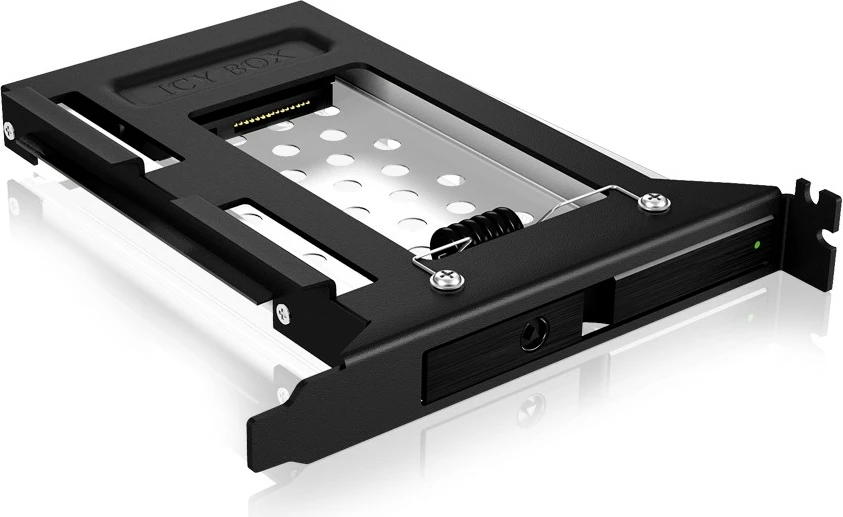 Kasë ICY BOX për 2.5" SATA HDD/SSD, PCI slot, e zezë