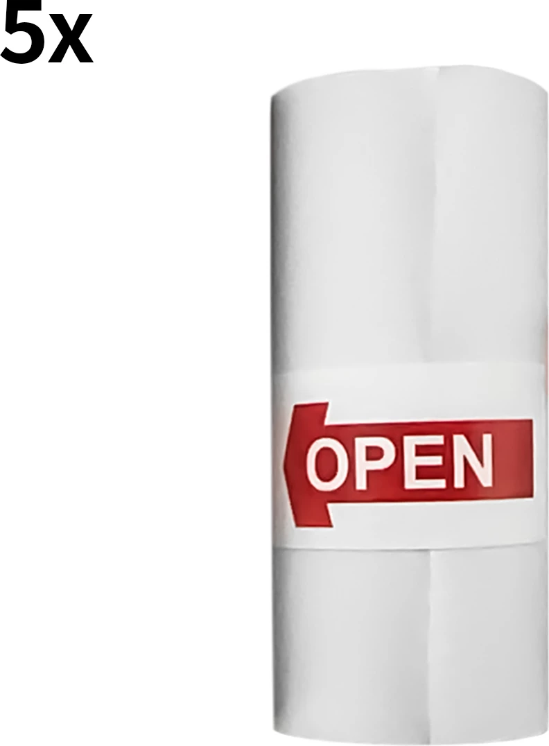 Role letre termike Hurtel HURC10N5, 57 mm, 5 m, të bardha, set 5 copë