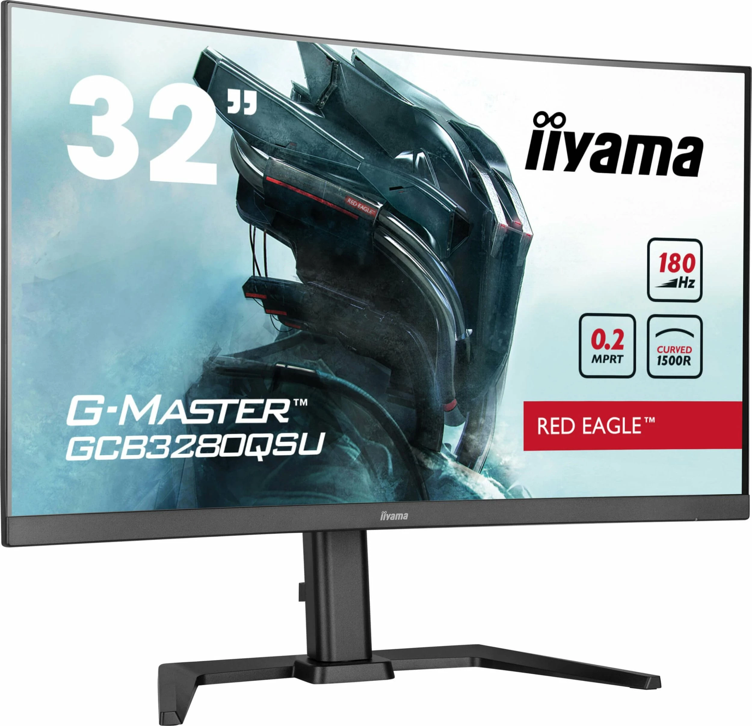Monitor iiyama G-Master GCB3280QSU-B2 31.5" WQHD 180Hz i lakuar, zi