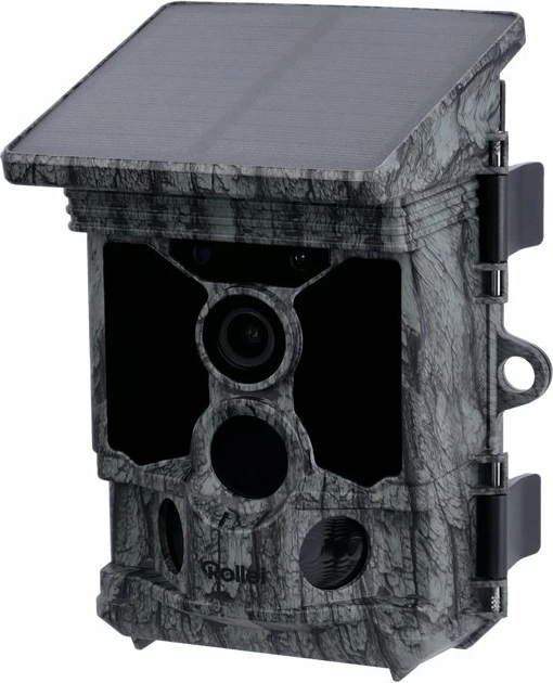 Kamerë survejimi Rollei 40536 4K/48MP, night vision, Wi‑Fi, IP66, me panel solar, kamuflazh