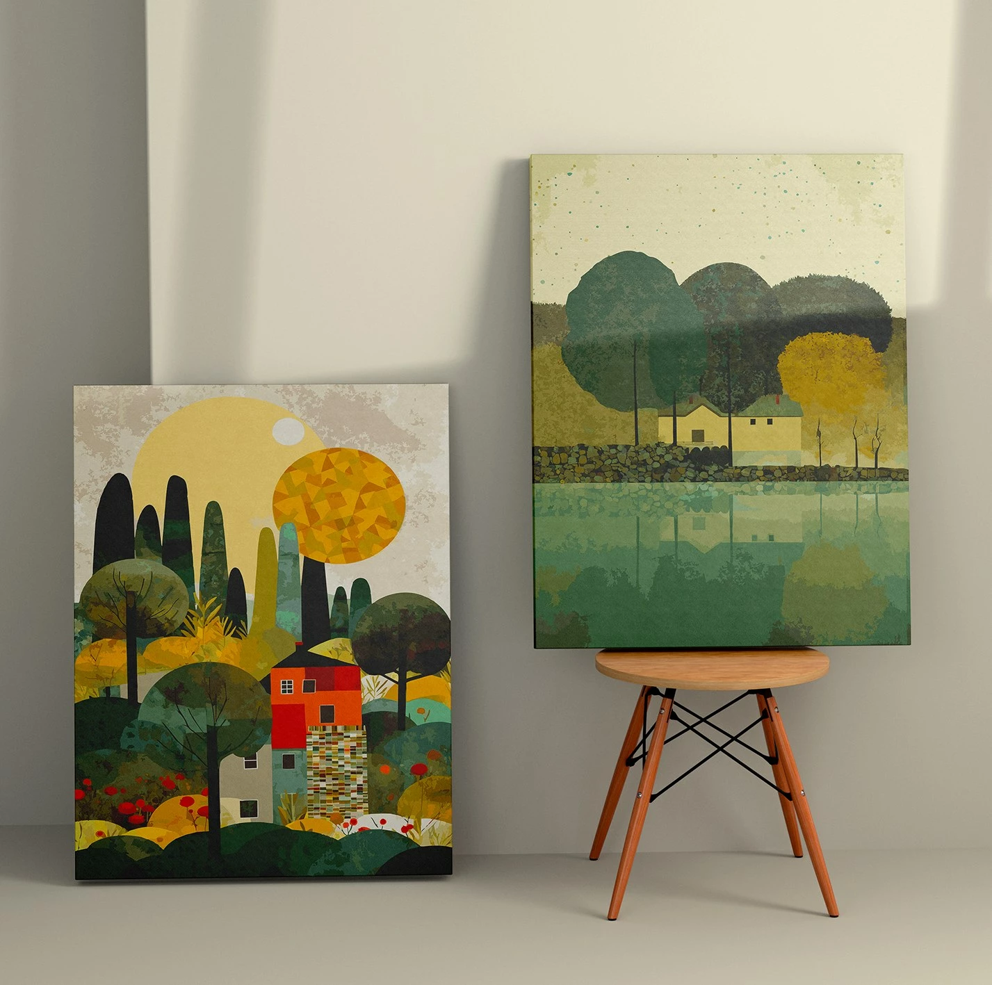 Pikturë dekorative në kanavacë (2 copë), Wallity, 2KNV4339, 50x70cm