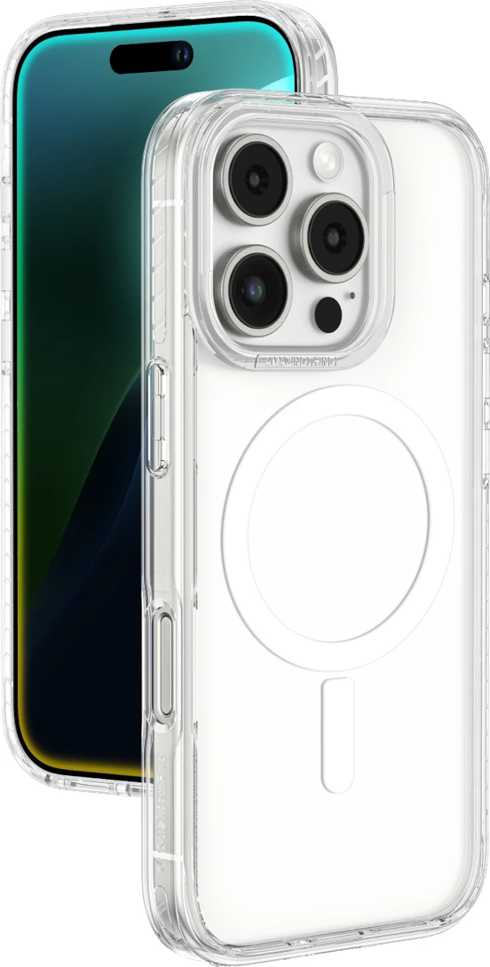 Mbështjellës AmazingThing Titan Pro Mag Case me unazë magnetike për iPhone 16 Pro Max, Transparent