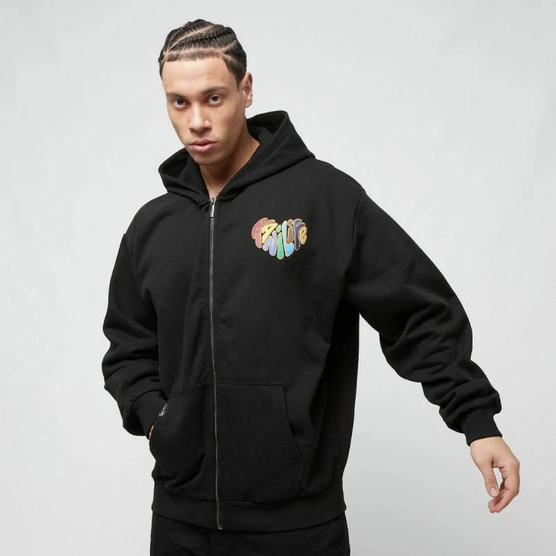 Duks me zip të plotë Karl Kani Woven Signature Kani Life OS për meshkuj dhe femra, ngjyrë e zezë [Madhësia: XS]