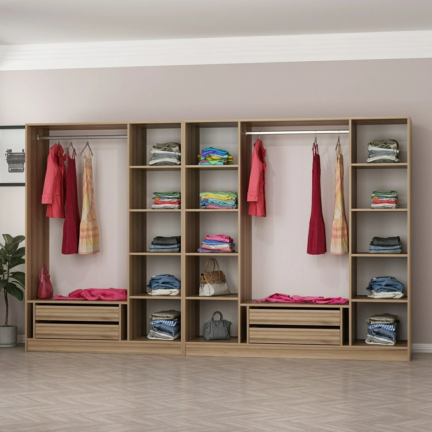 Dollap Skye Decor, ngjyrë fume, 315x210x52cm