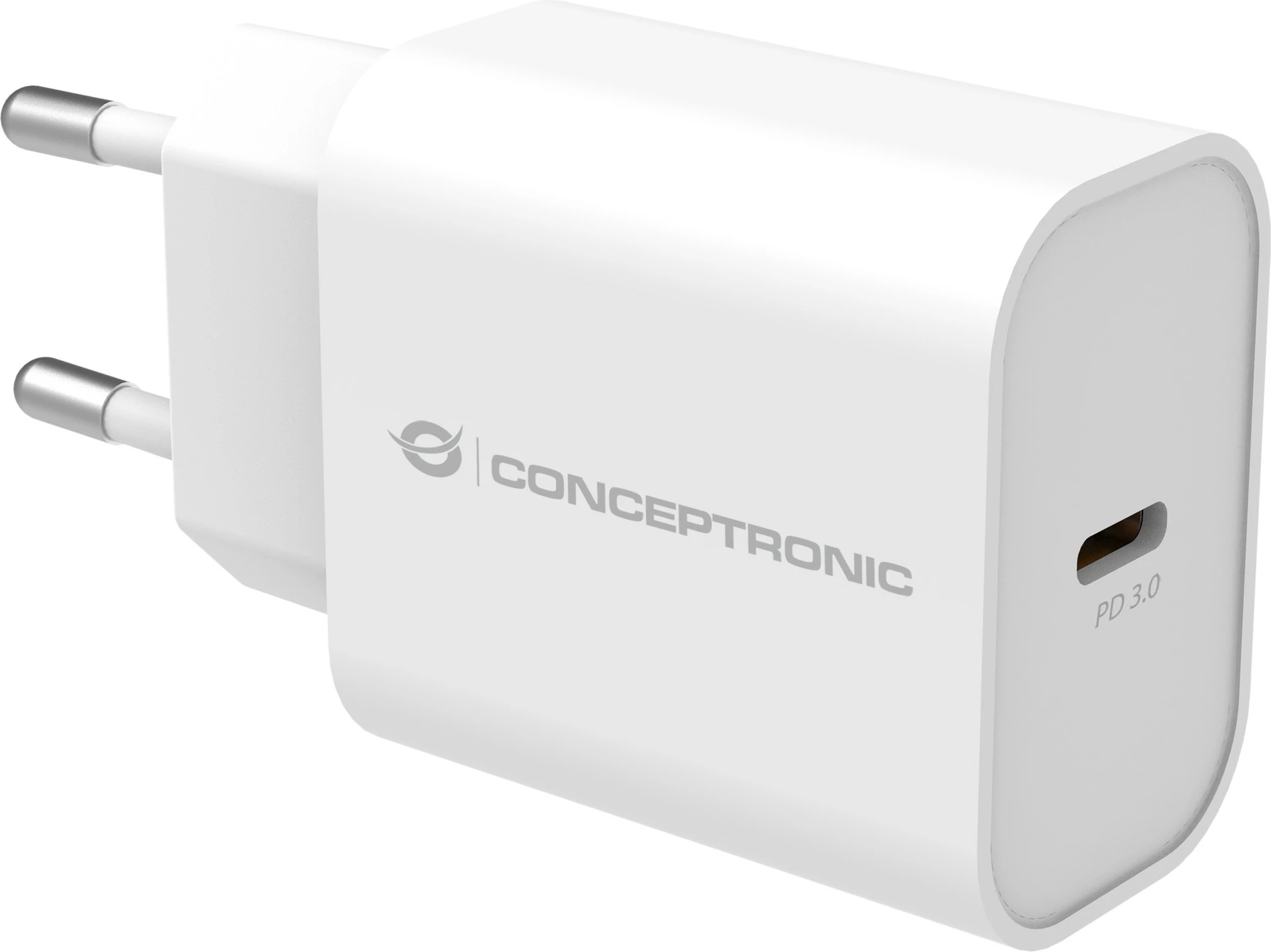 Karikues Conceptronic 1Port USB-C 25W PD3.0/PPS i bardhë