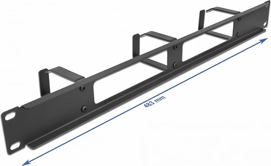 Panel menaxhimi kabllosh DeLOCK 19", 1U, 2 hapje, 3 grepa, i zi