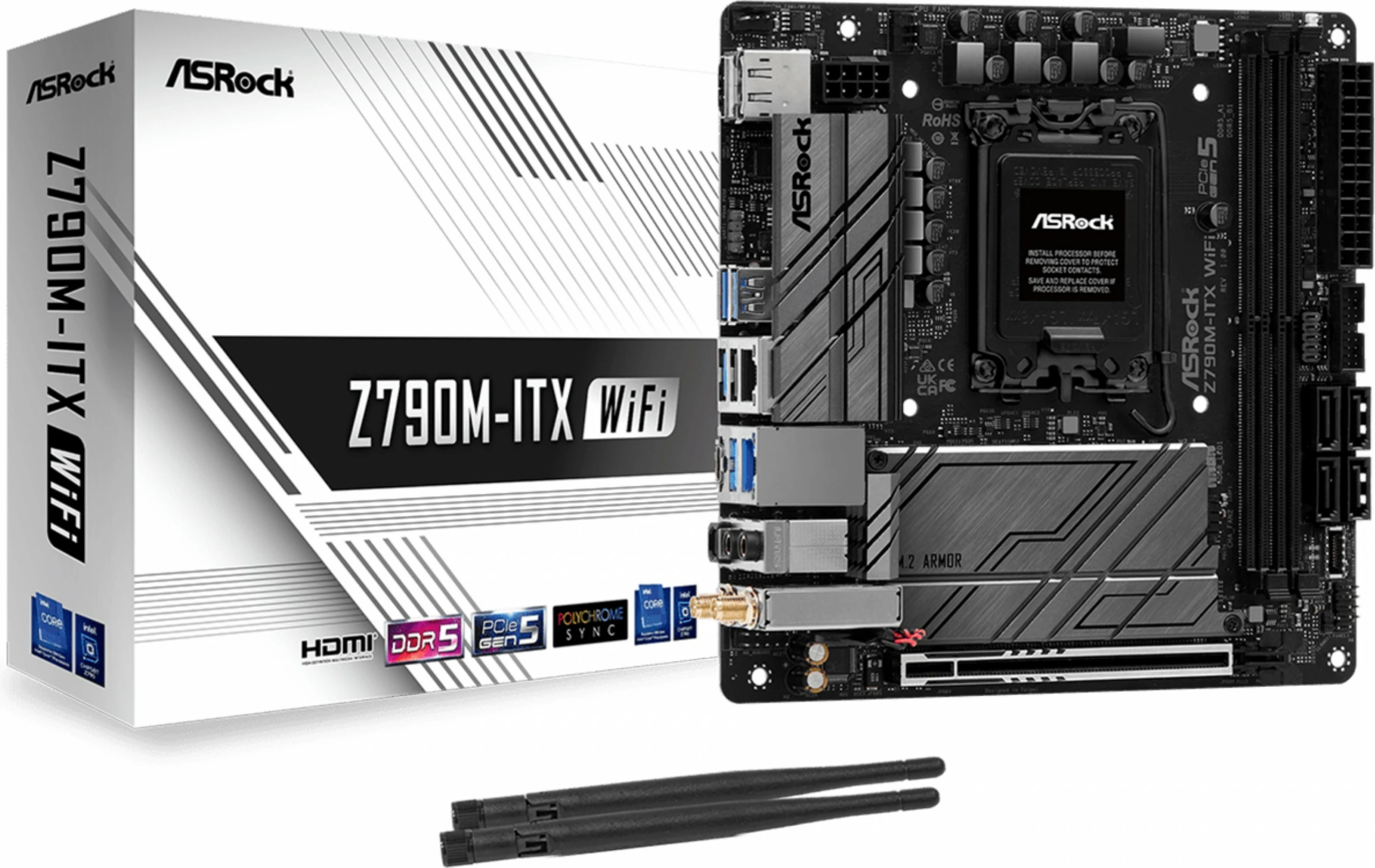 Pllakë amë ASRock Z790M-ITX Wifi, LGA 1700, DDR5, mini ITX