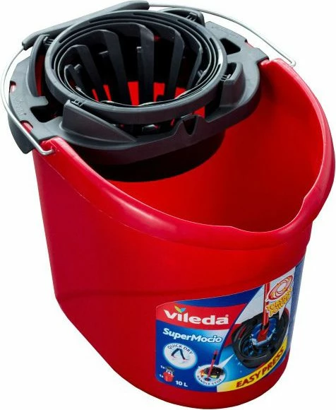 Kovë pastrimi Vileda Super 128767 10 L me shtrydhëse, e kuqe