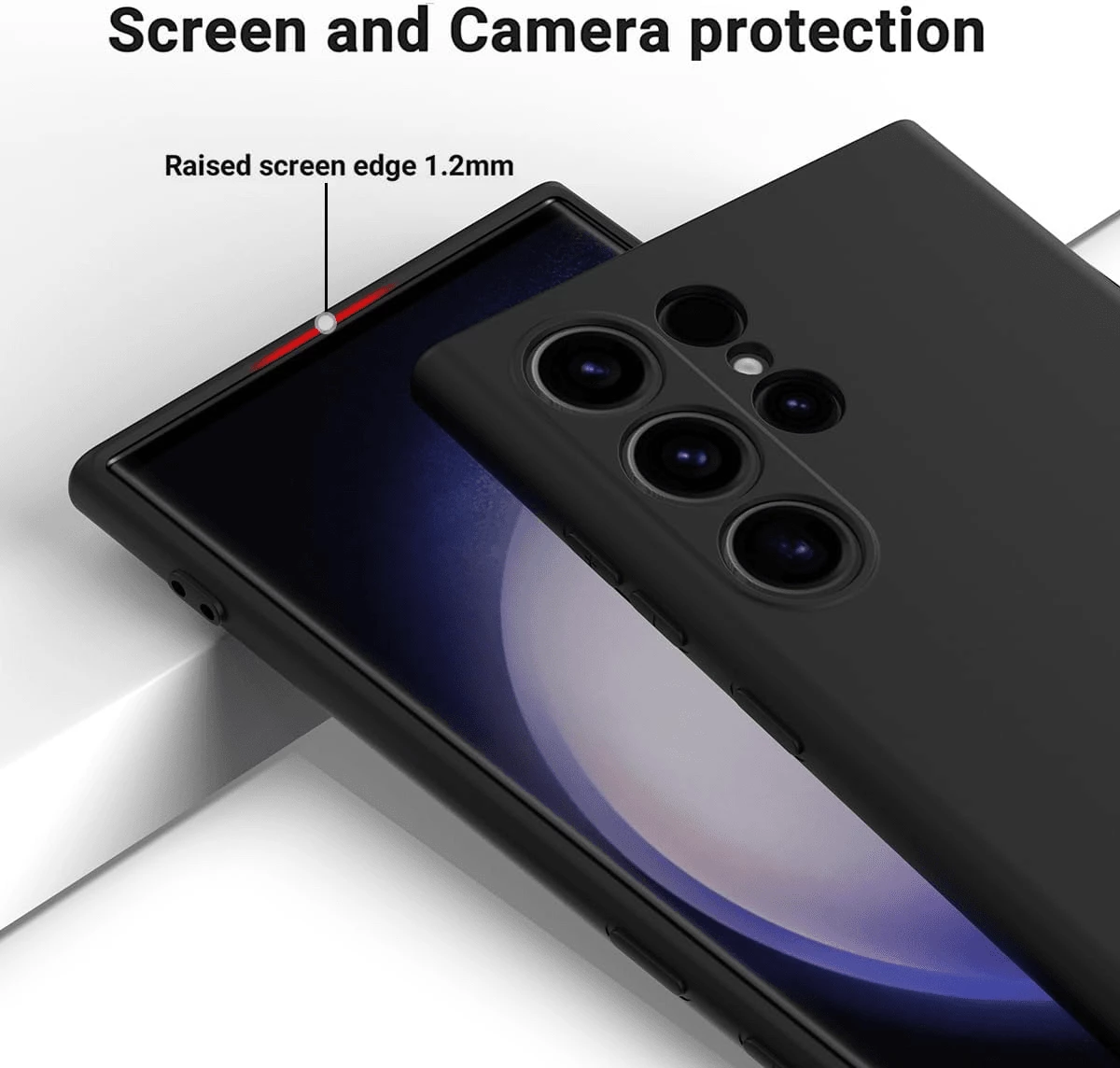 Mbështjellës silikoni ONASI 22596 për Samsung Galaxy S25 Ultra 5G, i zi mat