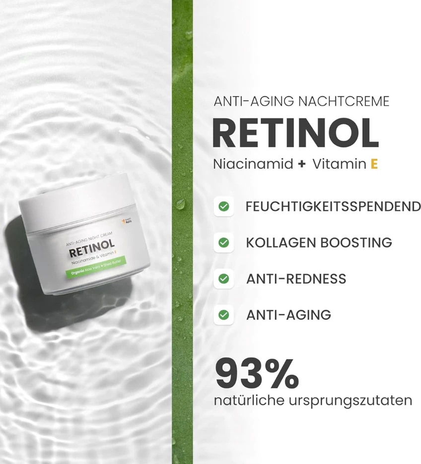 Krem nate Swedish Nutra Retinol, 50ml