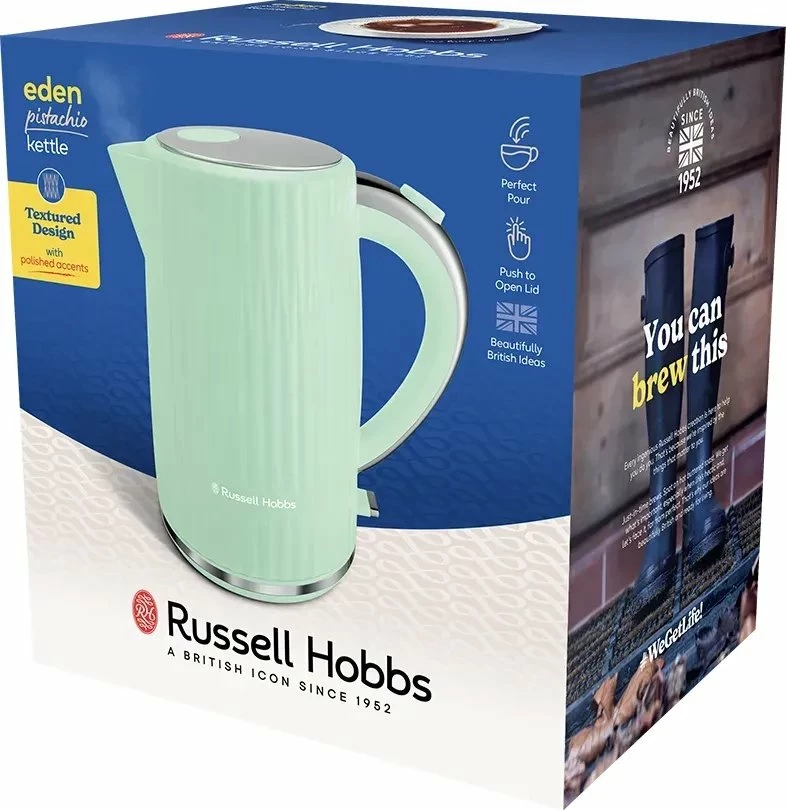 Çajnik elektrik Russell Hobbs Eden 27364-70 1.7L 2400W retro, jeshile pistacio
