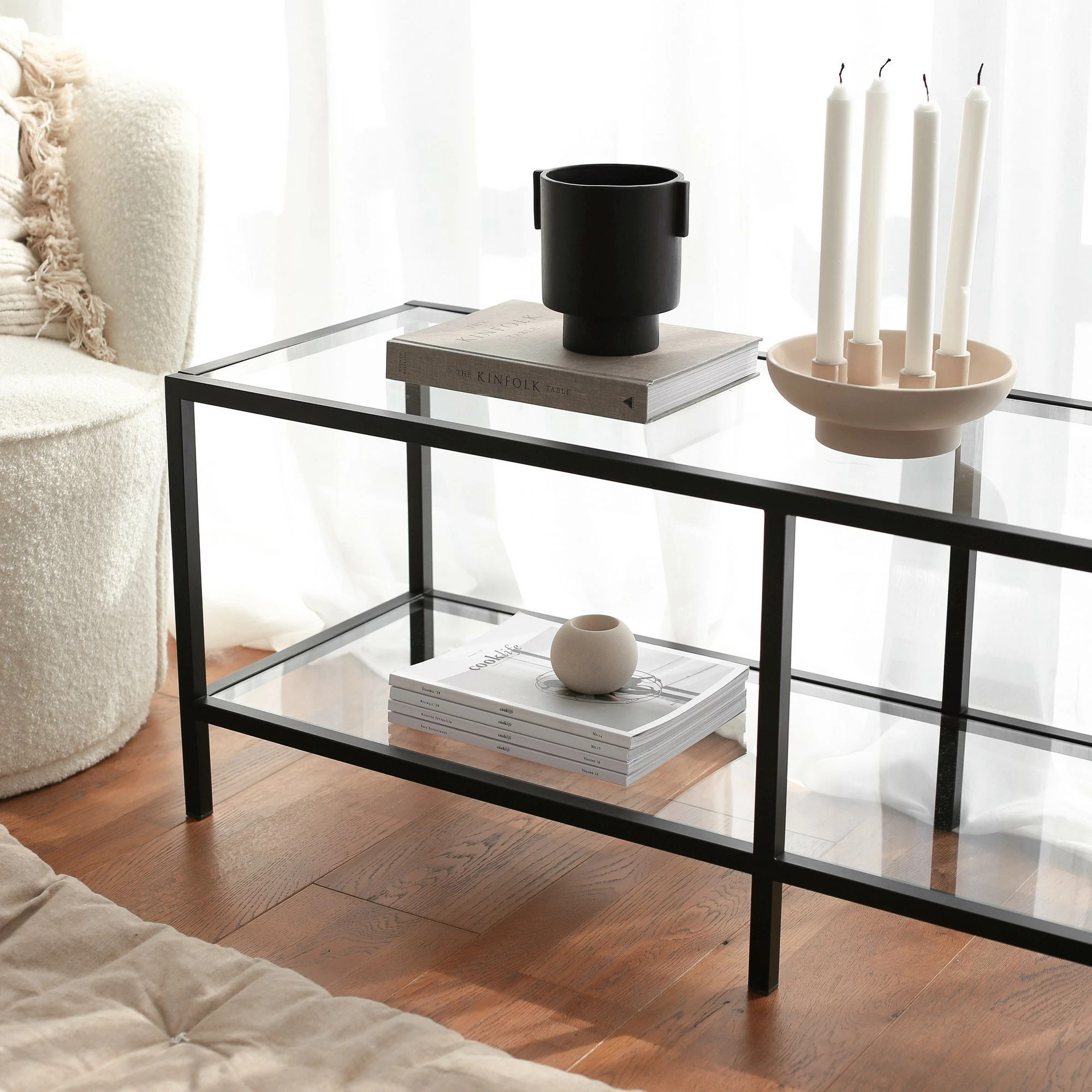 Komodë TV Hanah Home, Basic TV500, e zezë mat