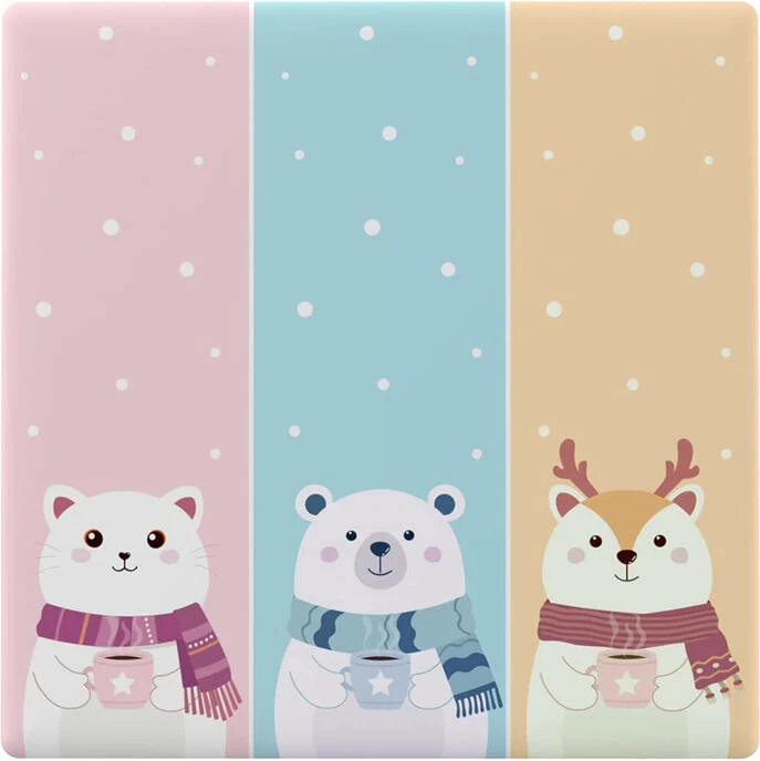 Kapak dekorativ Sonoff T5-3C-86-cartoon për çelës me prekje, plastikë, shumëngjyrësh