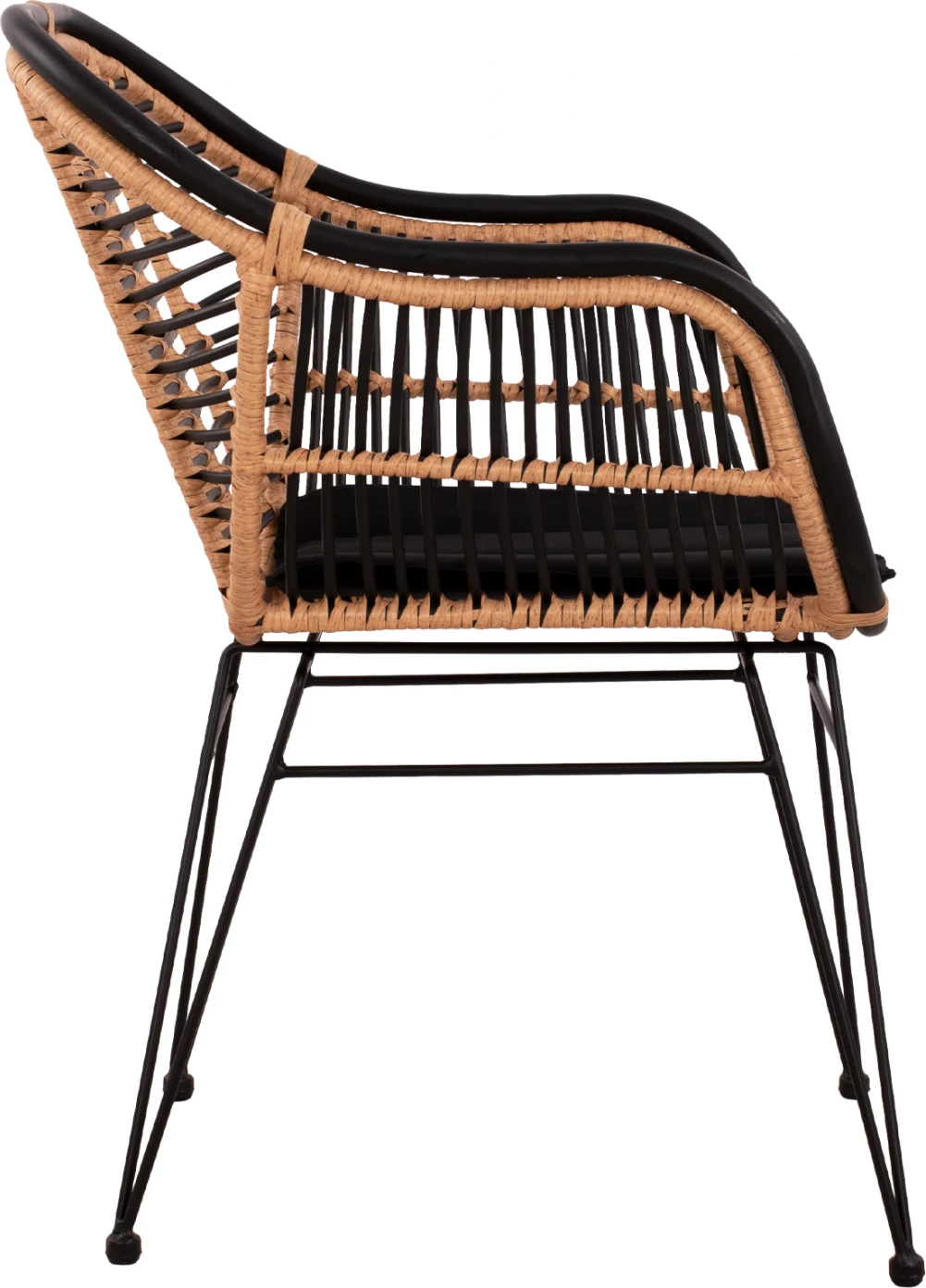 Karrige metalike Allegra me jastëkë FH5663 me thurje, ngjyrë bezhë dhe e zezë, 58x60x82cm