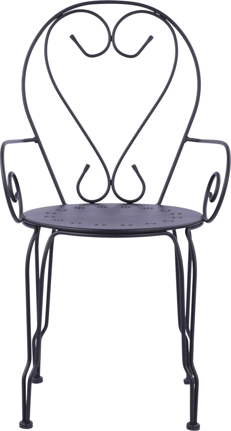 Karrige metalike Amore, ngjyrë e zezë, FH5008.11, 49x48x90 cm