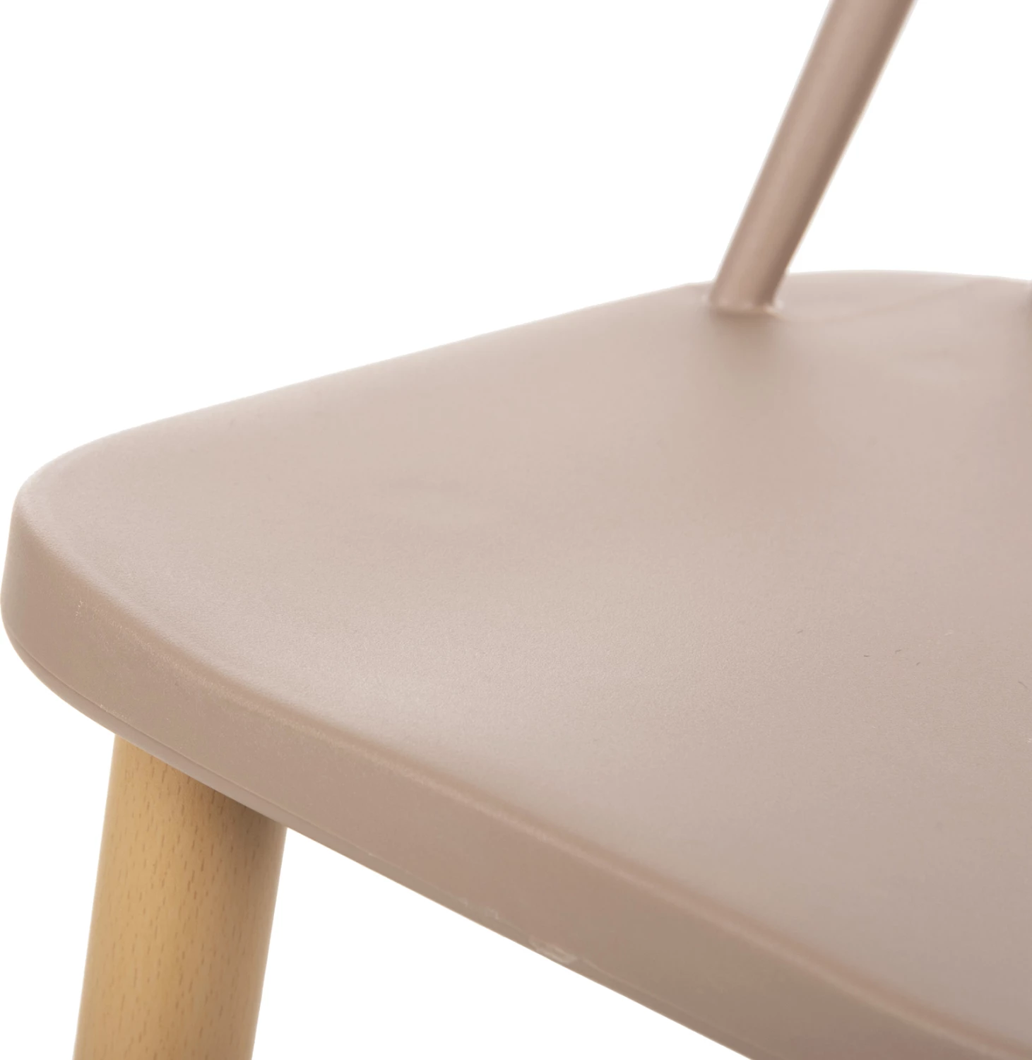 Karrige për bar mesatare VANESSA FH9300.25 ngjyrë kapuçino PP & këmbë metalike ngjyrë druri 45,5x46x97Hcm., set prej 2 copë