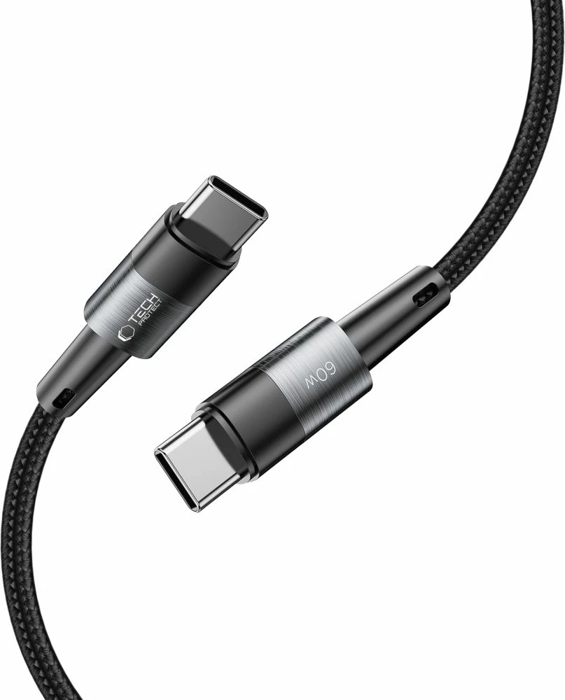 Kabllo USB-C/USB-C Tech-Protect UltraBoost 3m, 60W, Gri