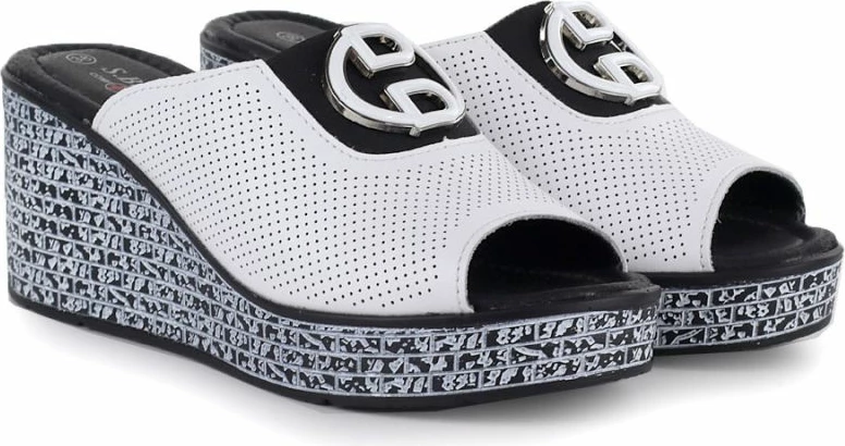 Sandale platforme për femra S.Barski 7012, të bardha