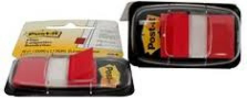 Fletëza shënjuese me dispenser, 3M Post-it 680-1, 44-66 copë, e kuqe