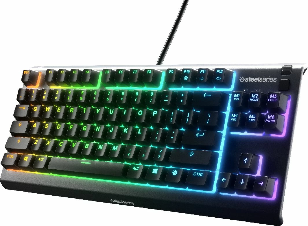 Tastierë gaming SteelSeries Apex 3 TKL 64831, USB me kabllo, membranë, RGB, layout US, e zezë 3