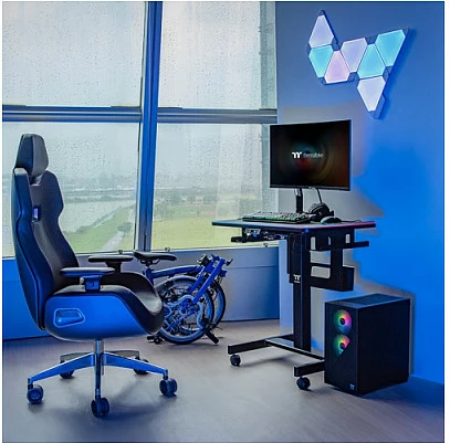 Tavolinë elektrike Thermaltake Cycledesk 100 GGD, LED, 80x50cm, e zezë