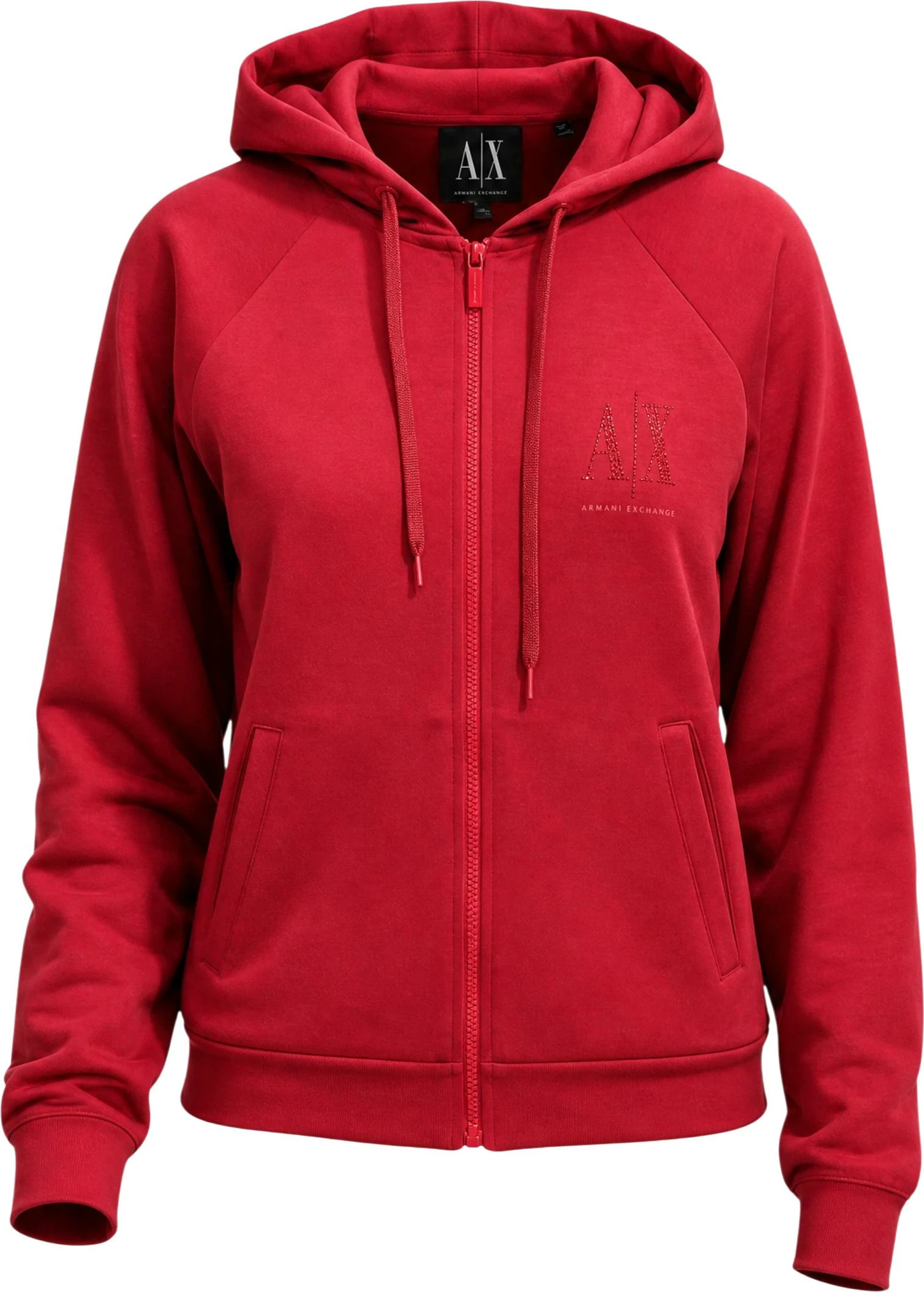 Duks me kapuç me zinxhir për femra Armani Exchange XW002814 AF13397, i kuq [Madhësia: M]