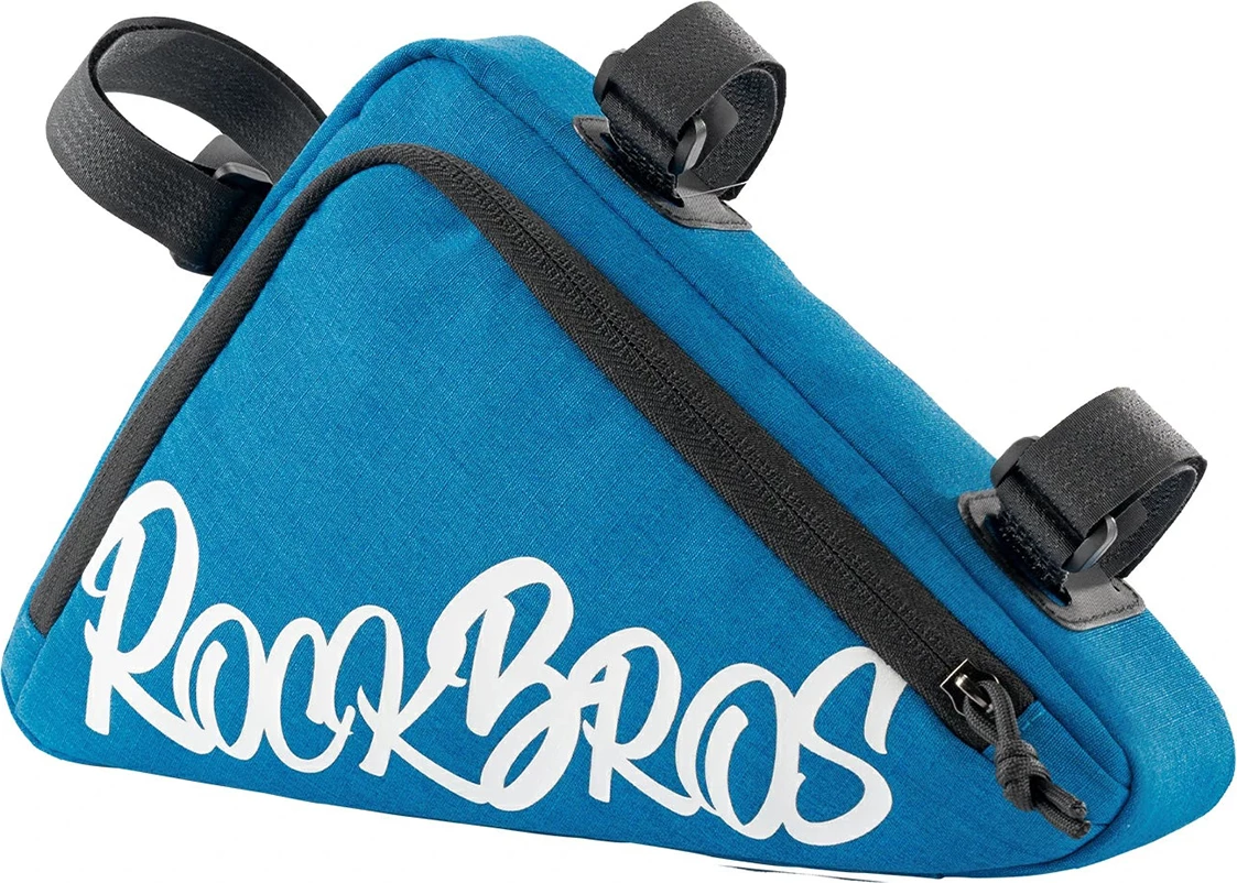 Çantë trekëndore për kornizë biçiklete Rockbros G002 Flash Journey 1.4L, blu