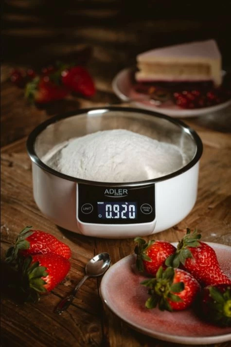 Peshore kuzhine Adler AD 3166 me tas çelik, 5 kg, Bardhë