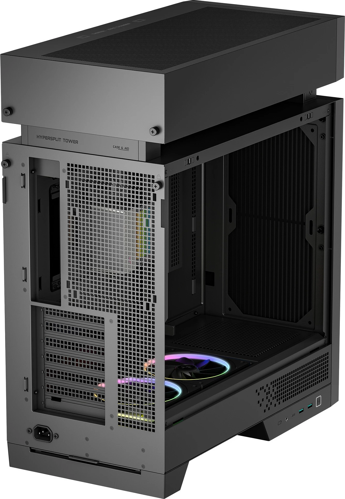 Kasë DeepCool CL6600, Midi Tower, ATX/micro ATX/Mini-ITX, Tempered Glass, RGB, e zezë