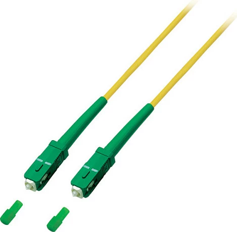 Kabllo patch fiber optike EFB Elektronik Simplex SC/APC–SC/APC, OS2 G657A2, 10 m, LSZH, e verdhë