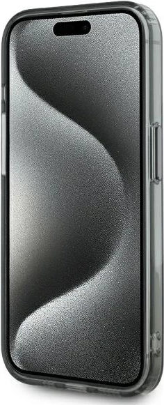 Mbështjellës Karl Lagerfeld KLHMP15LHLSCHK për iPhone 15 Pro 6.1", MagSafe, i zi