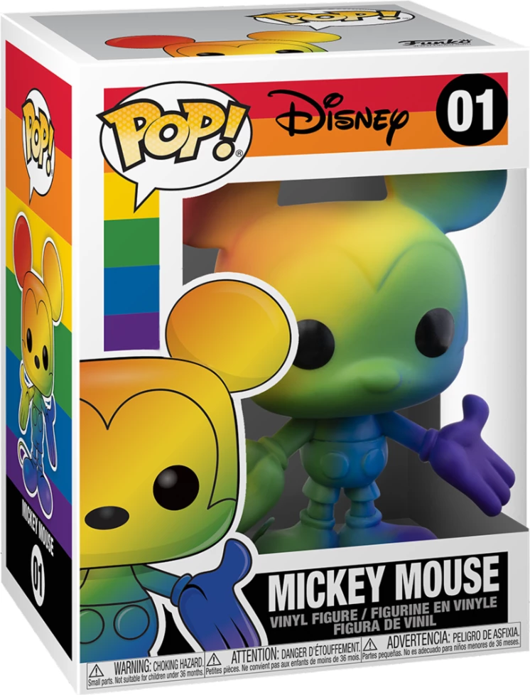 Figurinë Funko POP Disney Pride Mickey Mouse, vinyl, shumëngjyrëshe (rainbow)