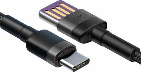 Kabllo USB-A në USB-C Baseus CATKLF-PG1 1 m 5A USB 2.0 e zezë