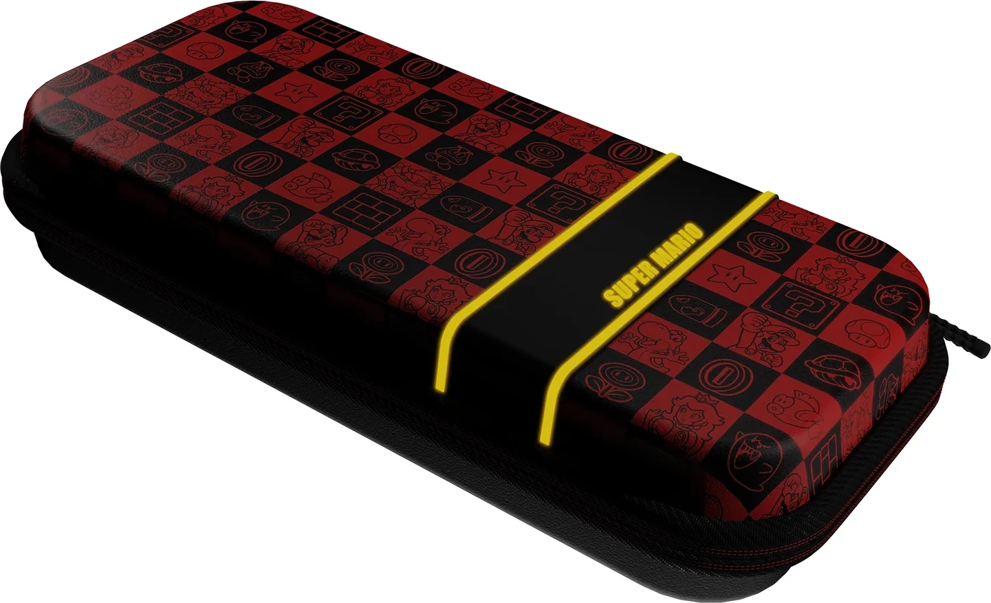 Kuti udhëtimi për Nintendo Switch PDP Switch Travel Case Plus Mario Icon Glow in the Dark, e kuqe/zezë