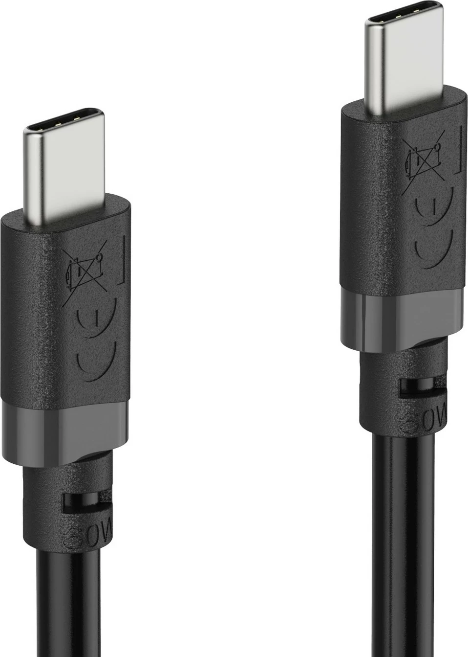 Kabllo Hama USB-C në USB-C, 2 m, PD 60W, e zezë