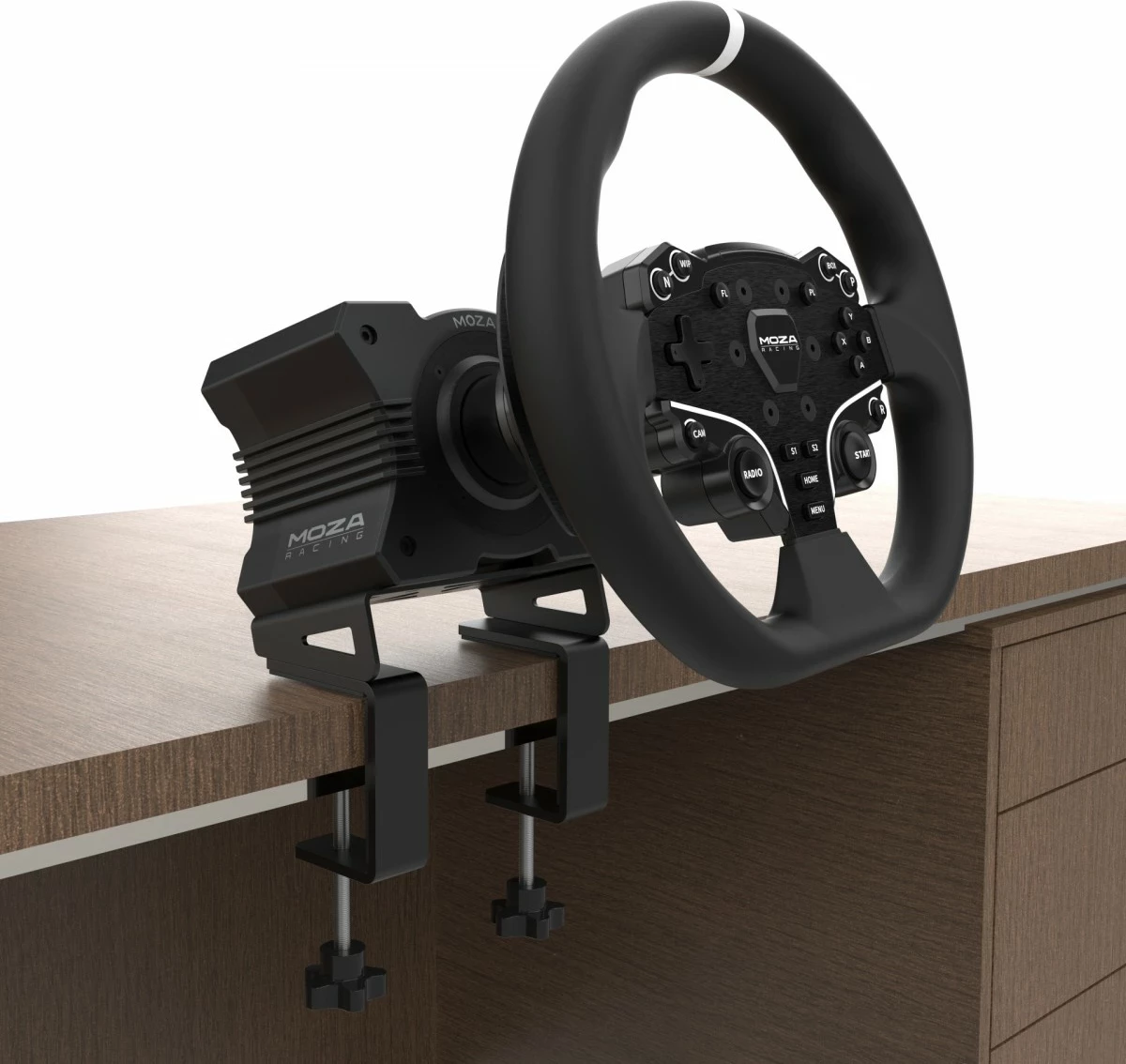 Set simulator garash Moza R5 RS20 Direct Drive 5.5Nm për PC, timon ES 280mm, pedale SR-P Lite 2, e zezë, bundle