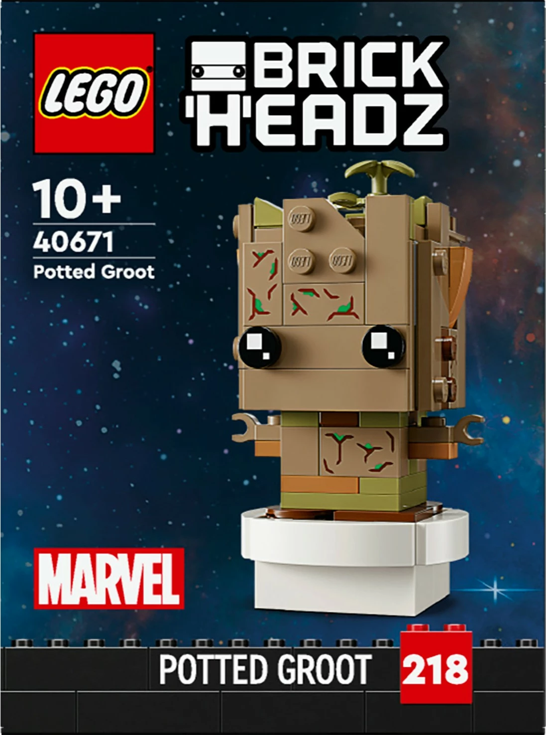 Set ndërtimi LEGO 40671, BrickHeadz, Potted Groot, shumëngjyrësh