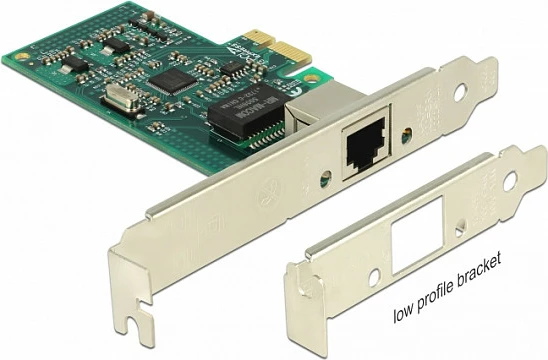 Kartelë rrjeti DeLOCK 89943 PCIe, 1x RJ-45 Gigabit 10/100/1000, low-profile
