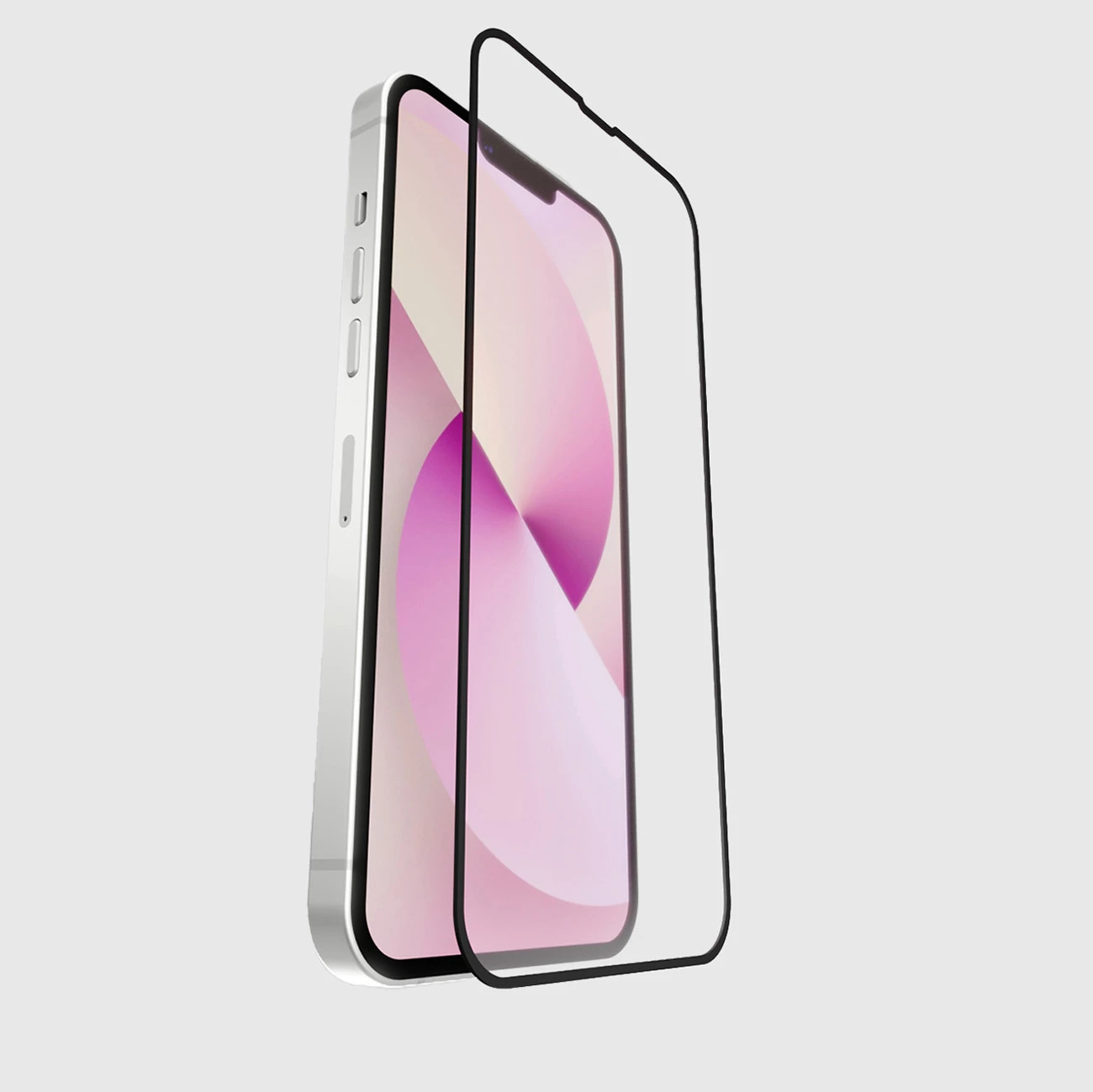 Xham mbrojtës Full Cover i kalitur SBS Full Cover për iPhone 13/13 Pro/14/16e/17e, i zi, me 2 peceta pastrimi
