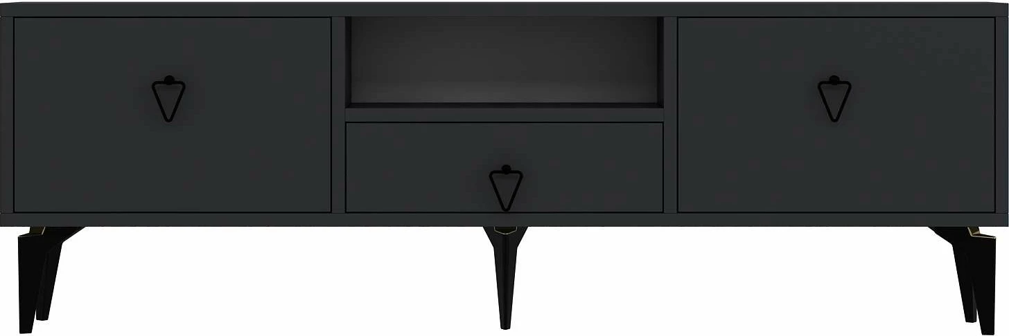 Komodë për TV Skye Decor, 1302-DROP-1, antracit, e zezë