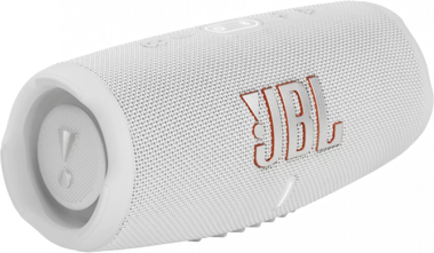 Altoparlant Bluetooth portativ JBL Charge 5, 40 W, Bluetooth 5.1, IP67, bateri 7500 mAh, i bardhë