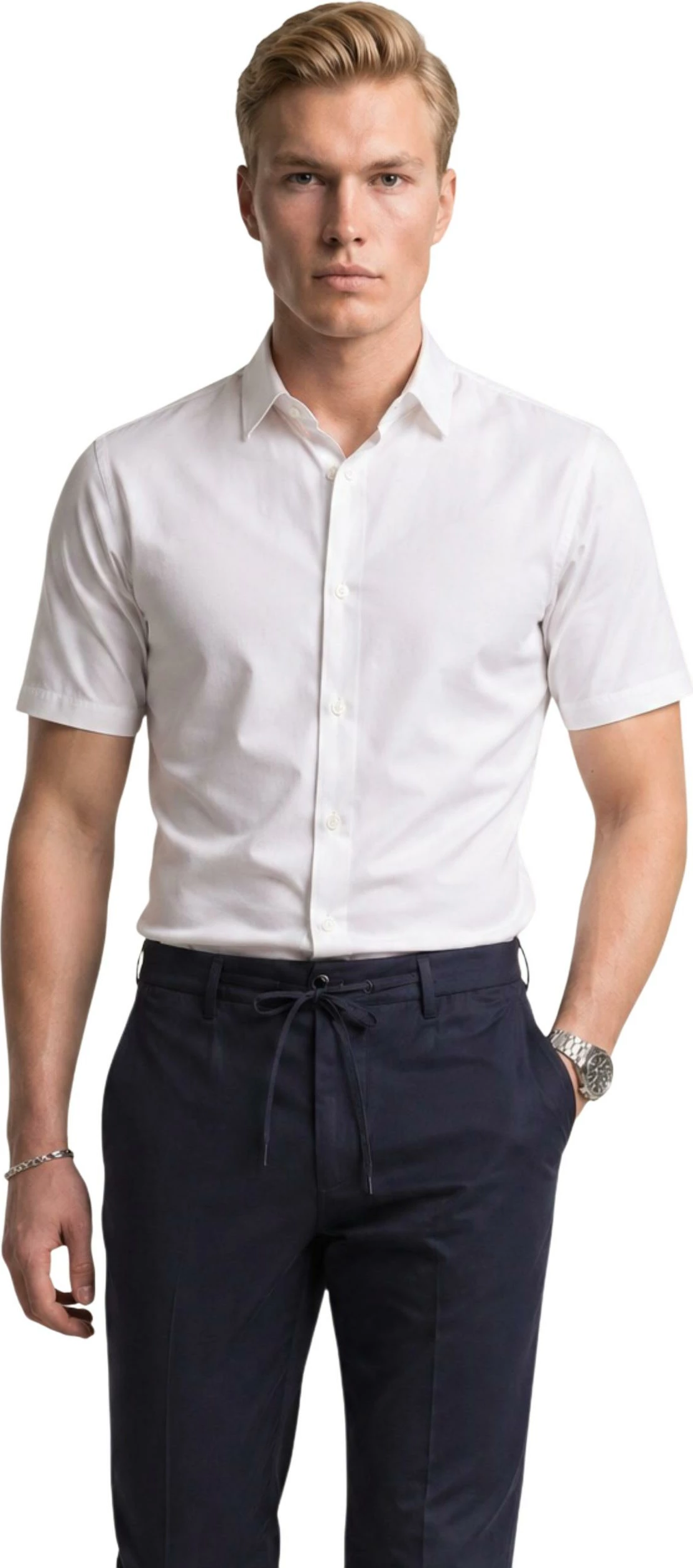 Këmishë për meshkuj Armani Exchange XM001566 AF19193, e bardhë