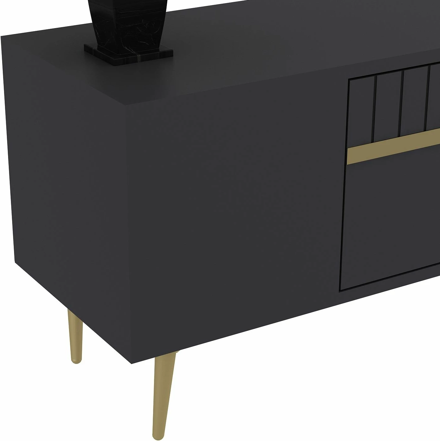 Komodë TV Skye Decor, anthracite, gold, Dekolp1