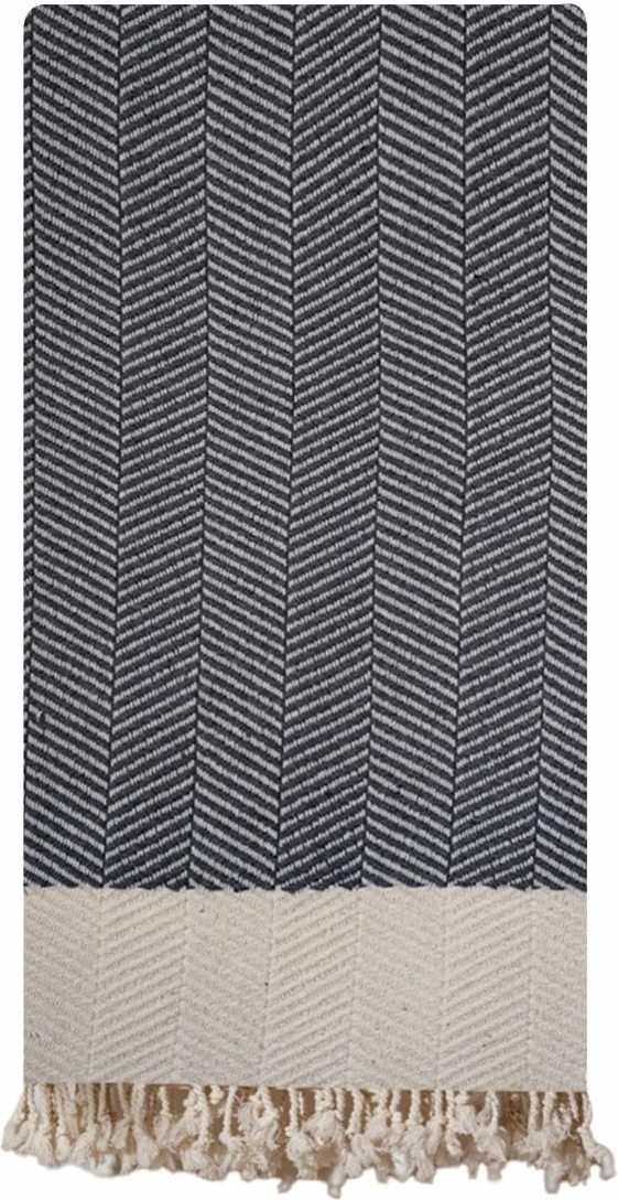 Peshqir plazhi Fouta, ngjyrë antracit, Mijölnir, 90x180cm