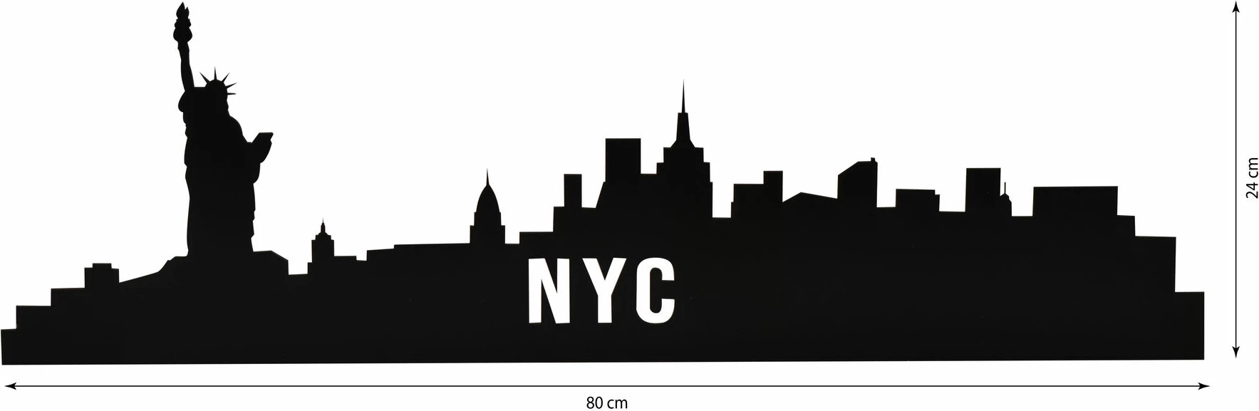 Ndriçim dekorativ LED, siluetë NYC, ngjyrë e kaltër