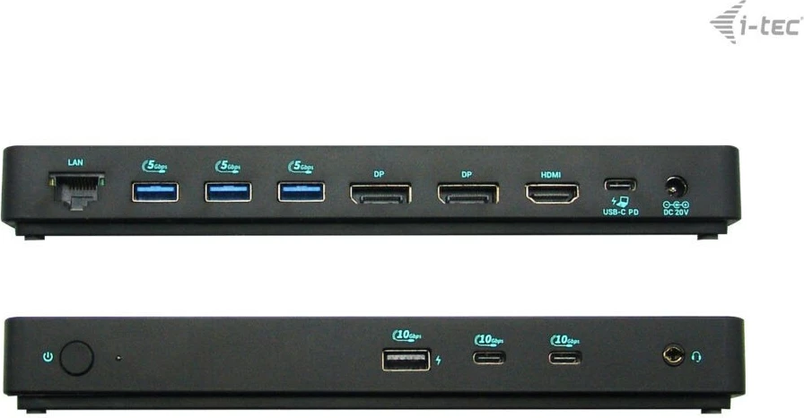 Docking station I-Tec USB-C Triple Display Gen 2 Pro, 100W, 3x monitor, 6x USB, LAN, e zezë