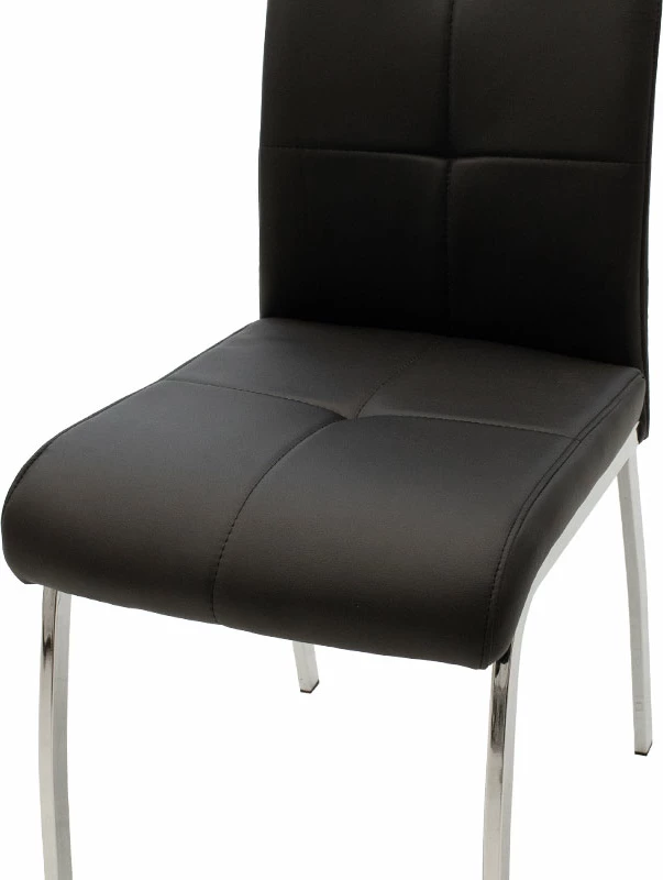 Karrige Ariadne PU, ngjyrë zezë-krom, 43x63x96cm