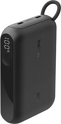 Powerbank Belkin BoostCharge BPB027hqBK, 10000 mAh, 20W, USB-C me display, e zezë
